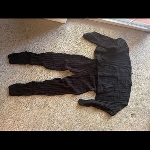 Black Cable Knit Sweater and Legging Set